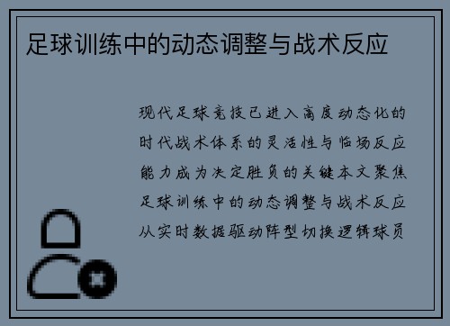 足球训练中的动态调整与战术反应